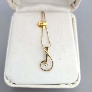 Vintage 1960s 10k Treble Clef Necklace